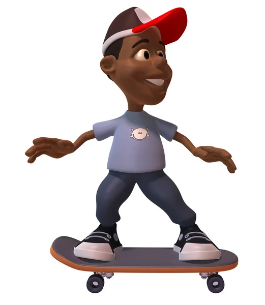 Kid skateboarden — Stockfoto