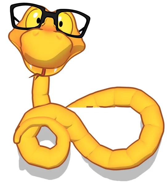 Serpiente con gafas 3d ilustración —  Fotos de Stock