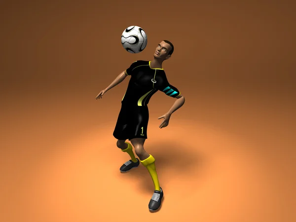 Fotboll spelare 3d illustration — Stockfoto