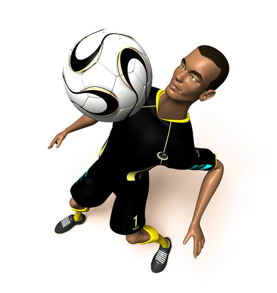 Jugador de fútbol 3d ilustración —  Fotos de Stock