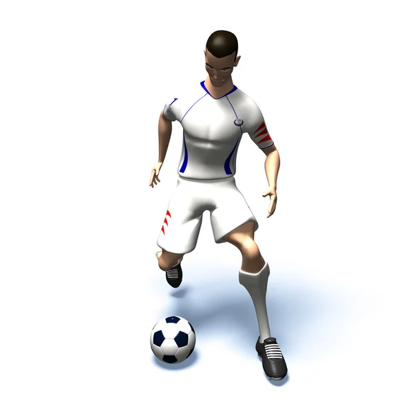 Fotboll spelare 3d illustration — Stockfoto
