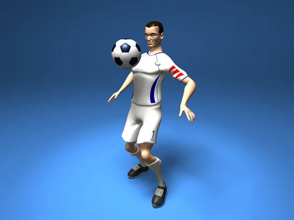 Futebol jogador ilustração 3d — Fotografia de Stock