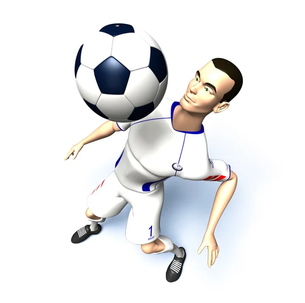 Jugador de fútbol 3d ilustración —  Fotos de Stock