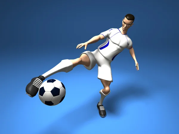 サッカー選手の 3 d イラストレーション — ストック写真