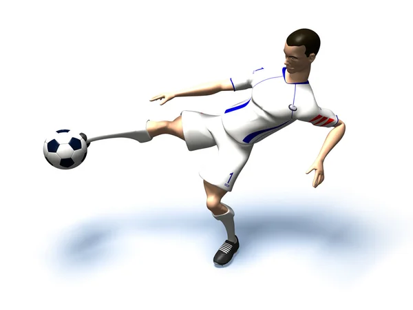 Voetbal speler 3d illustratie — Stockfoto