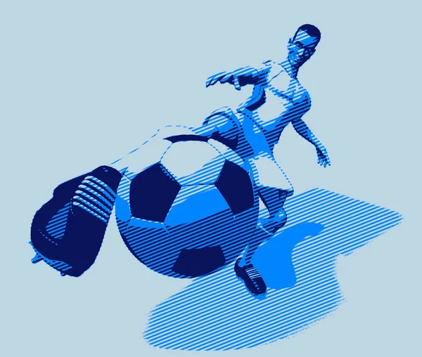 Futebol jogador ilustração 3d — Fotografia de Stock