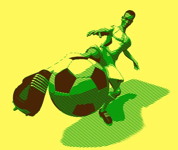 Футболіст 3d ілюстрація — стокове фото