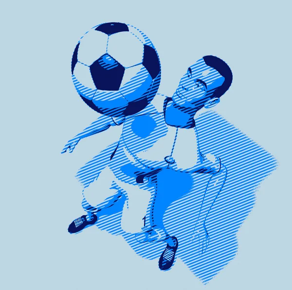Jugador de fútbol 3d ilustración — Foto de Stock
