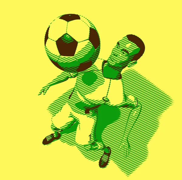 Иллюстрация футболиста — стоковое фото