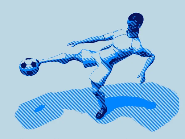 3d απεικόνιση παίκτης ποδοσφαίρου — Φωτογραφία Αρχείου