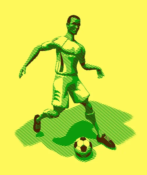 3d απεικόνιση παίκτης ποδοσφαίρου — Φωτογραφία Αρχείου
