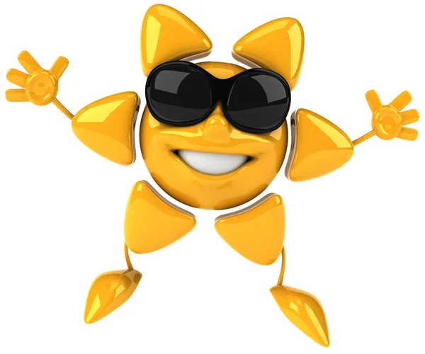 Sun in sunglasses 3d illustration — Stock Photo, Image