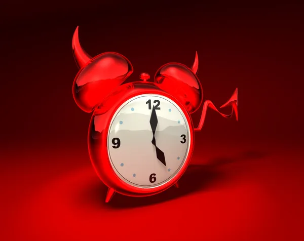 Evil alarm clock — Stock Photo, Image