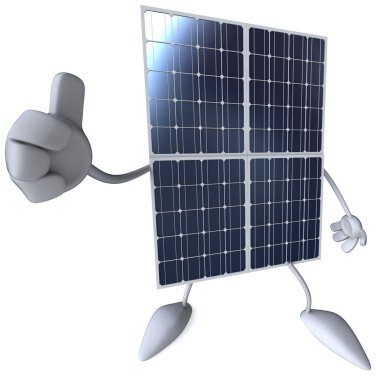 Solar panel 3d illustration clipart