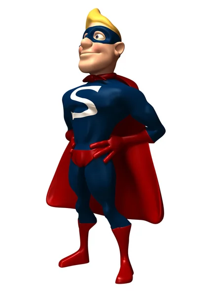 Super-herói ilustração 3d — Fotografia de Stock
