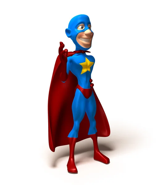 Superhrdina 3d ilustrace — Stock fotografie