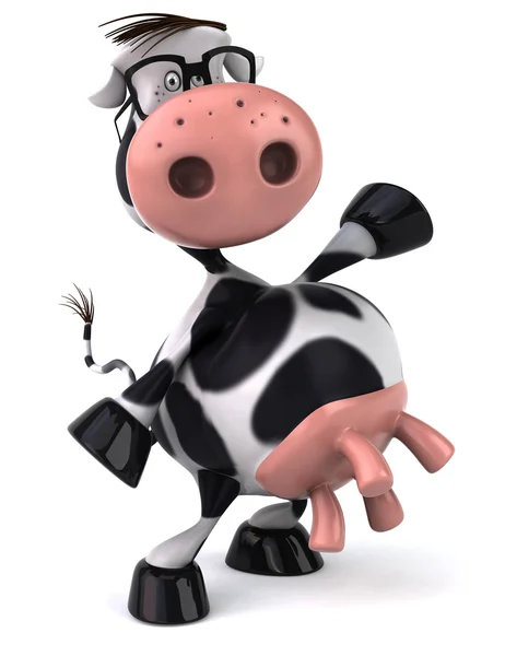 Cow in glasses 3d illustration — Stock Photo, Image