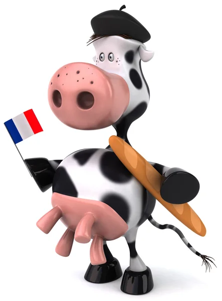 Francuski ilustracja krowa — Zdjęcie stockowe