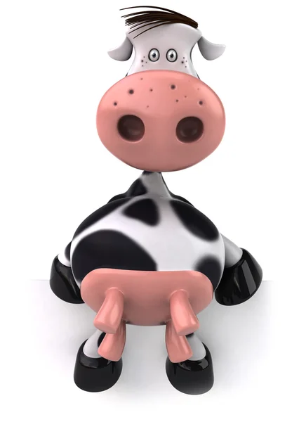Funny kráva 3d ilustrace — Stock fotografie