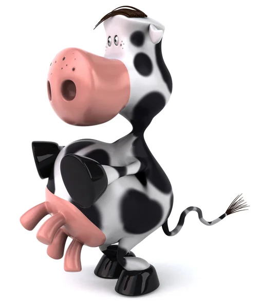 Divertida vaca 3d ilustración — Foto de Stock