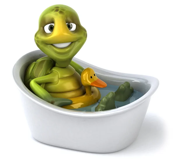 Stock image Turtle in bath 3d illustration