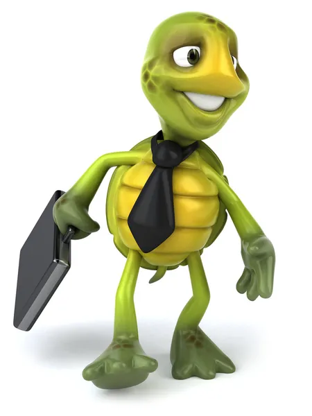 Business turtle 3d illustration — Stock Photo, Image