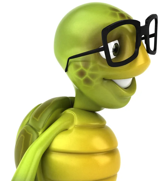 Turtle in glazen 3d illustratie — Stockfoto