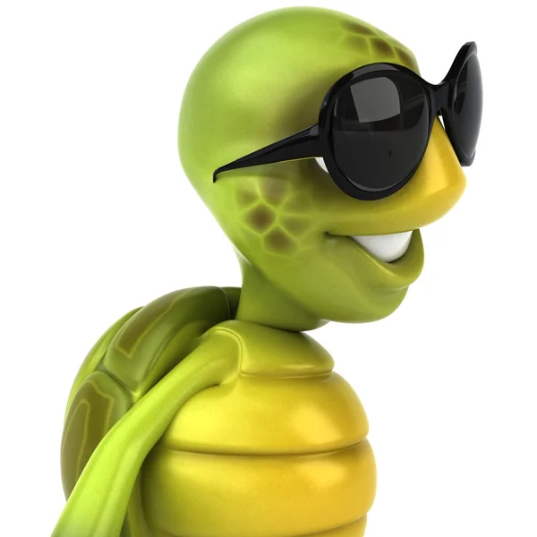 Sköldpadda i solglasögon 3d illustration — Stockfoto