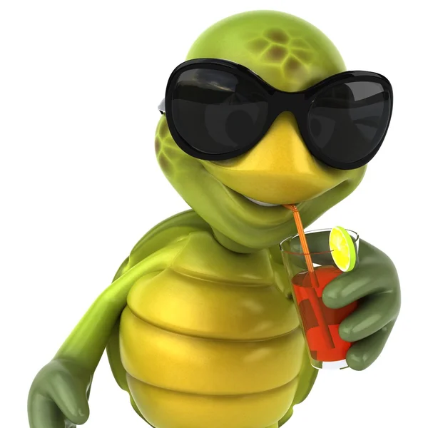 Želva v sluneční brýle 3d ilustrace — Stock fotografie
