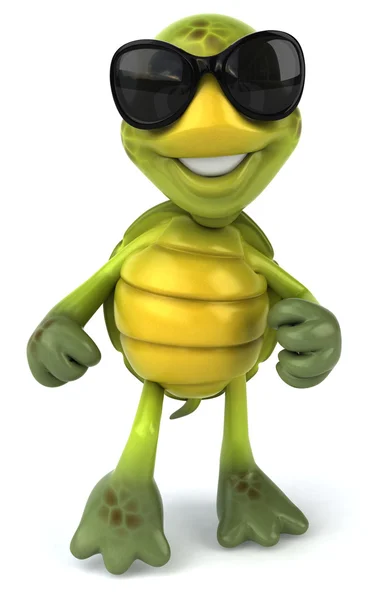 Turtle in sunglasses 3d illustration — Stock Photo, Image