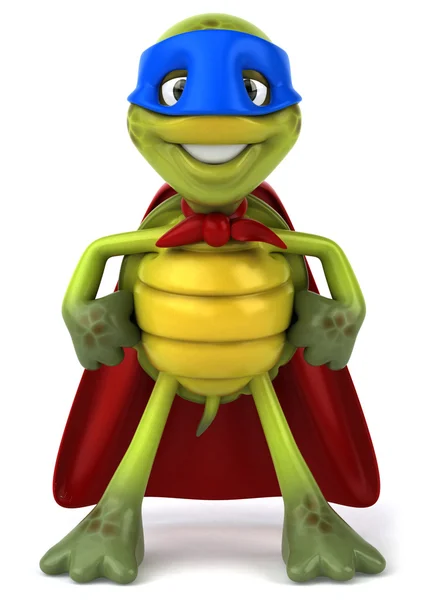 Tortuga superhéroe 3d ilustración —  Fotos de Stock
