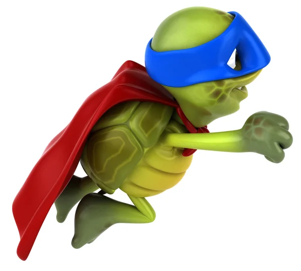 Schildkröte Superheld 3D-Illustration — Stockfoto