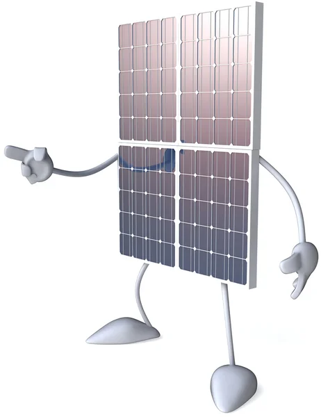 太阳能电池板 3d 图 — 图库照片