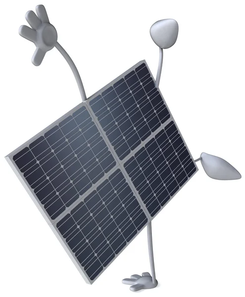 Panel solar 3d ilustración — Foto de Stock