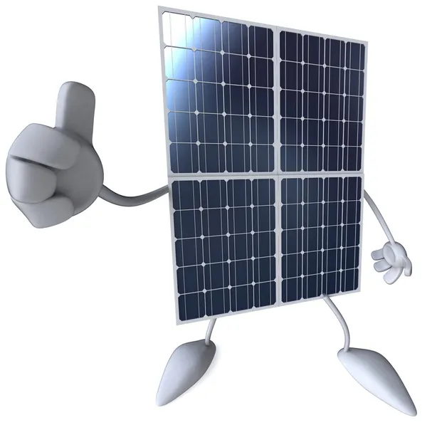 Solarmodul 3D Illustration — Stockfoto