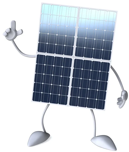 Solární panel 3d ilustrace — Stock fotografie