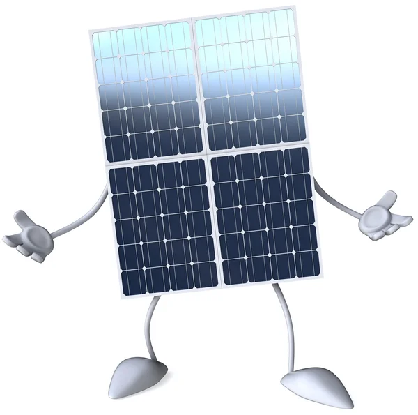 Pannello solare 3d illustrazione — Foto Stock