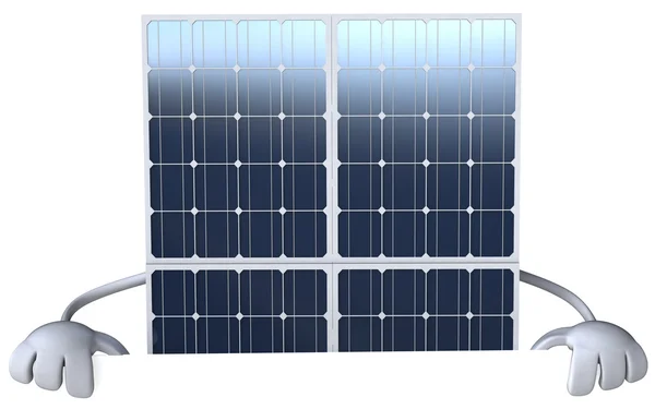 Painel solar 3d ilustração — Fotografia de Stock
