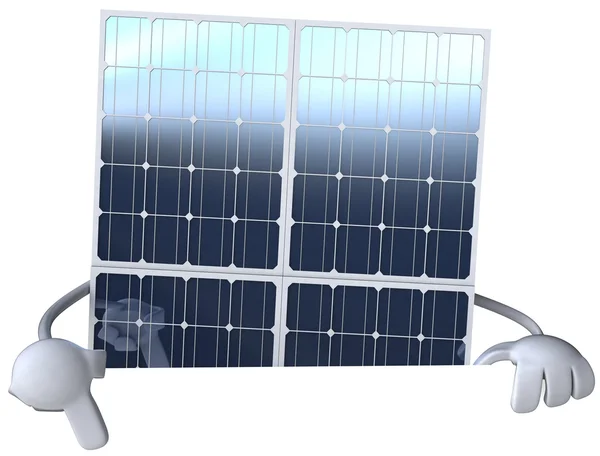 Pannello solare 3d illustrazione — Foto Stock