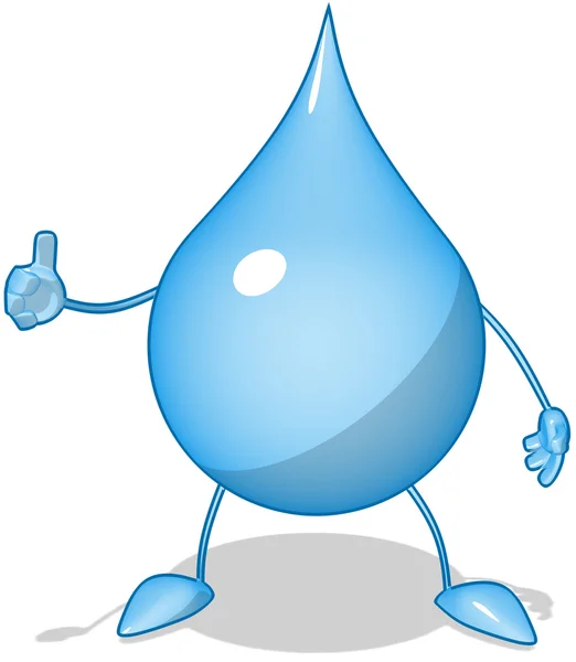 Druppel water illustratie — Stockfoto