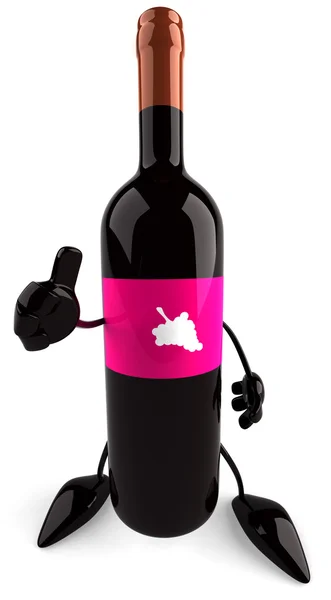 Fles wijn 3d illustratie — Stockfoto
