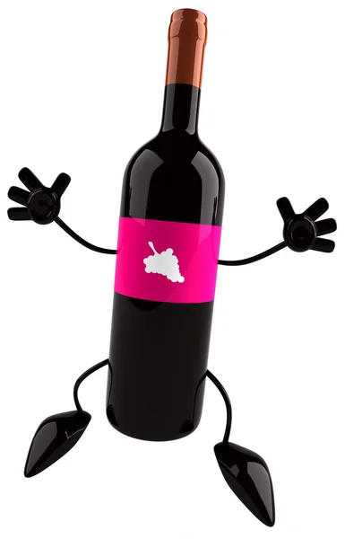 Fles wijn 3d illustratie — Stockfoto