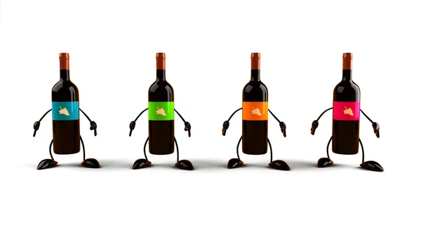 Butelek wina ilustracja — Zdjęcie stockowe