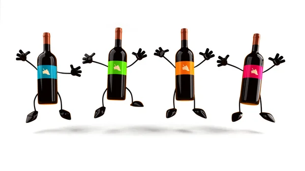Butelek wina ilustracja — Zdjęcie stockowe