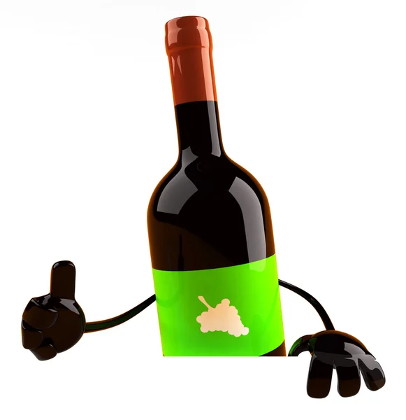 Flaska vin 3d illustration — Stockfoto
