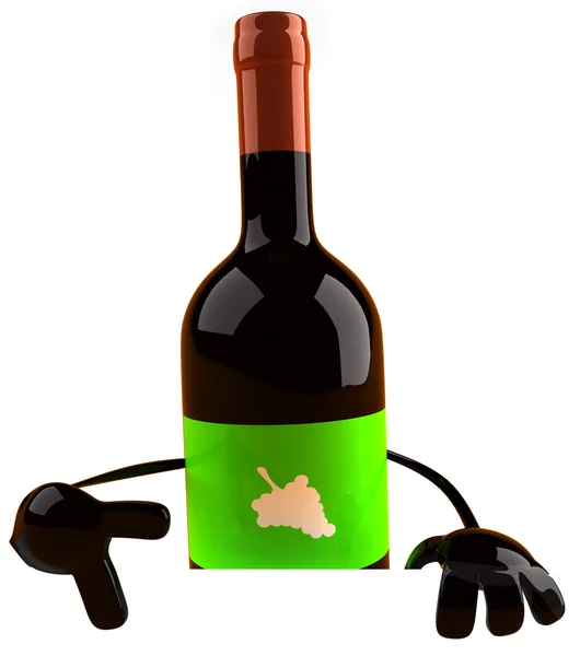 Flaska vin 3d illustration — Stockfoto