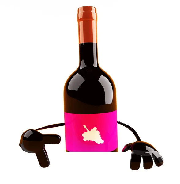 Bouteille de vin Illustration 3D — Photo