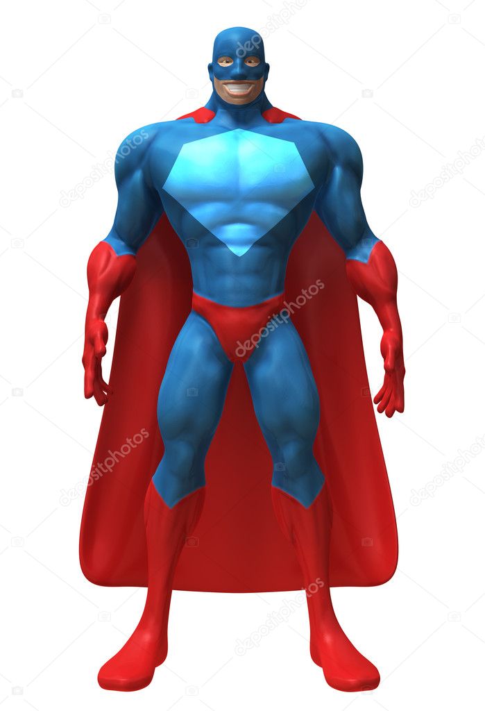 Superhero 3d illustration