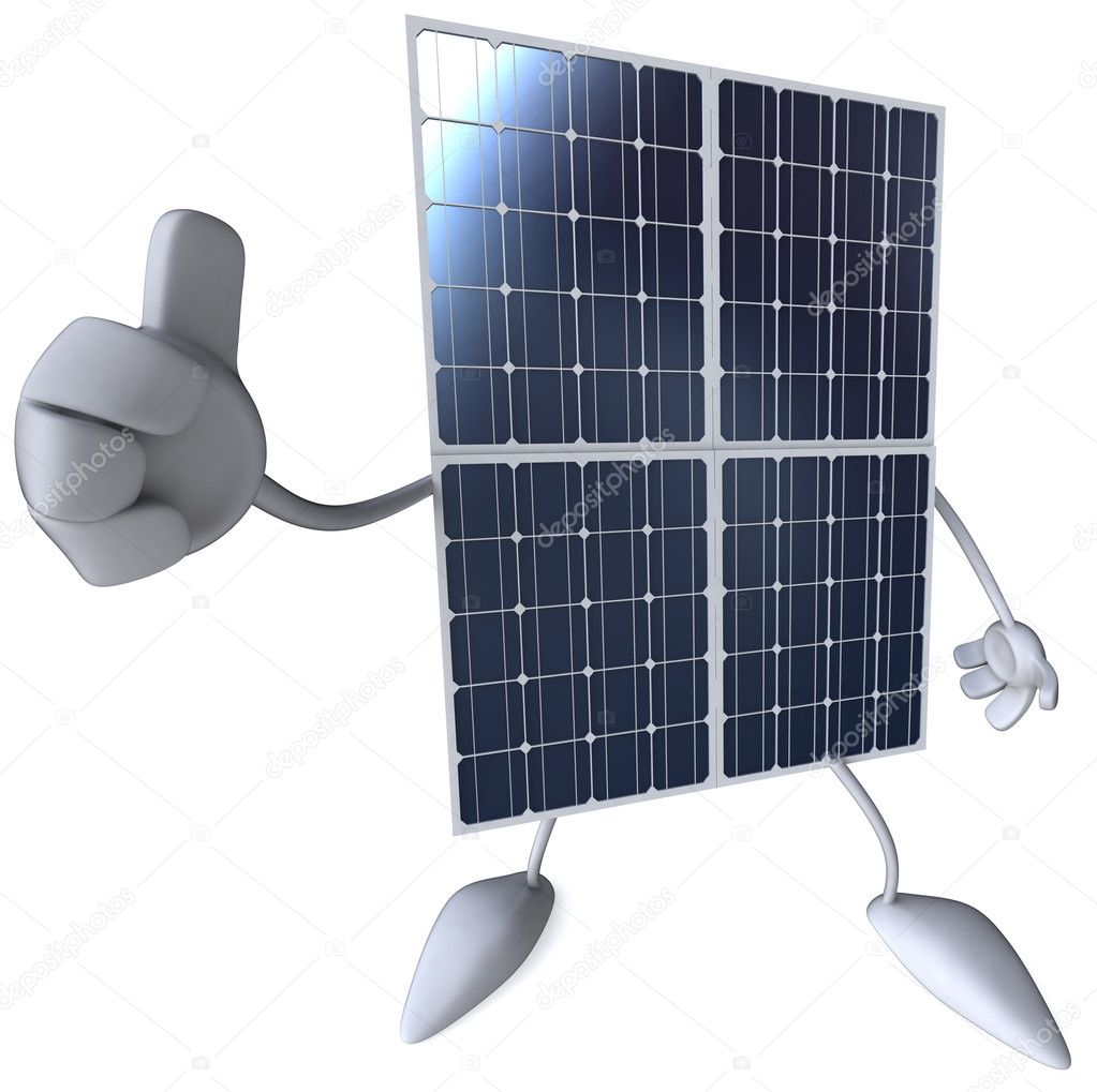 Solar panel 3d illustration