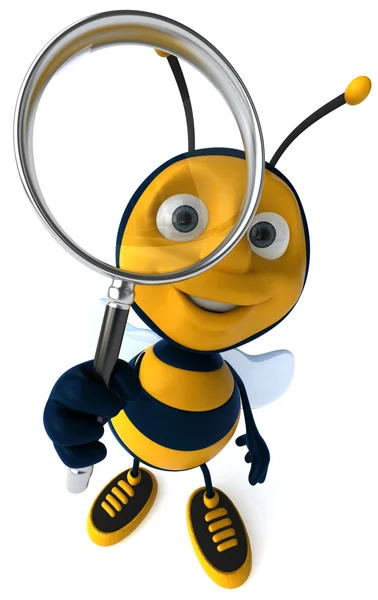 Boldog méhecske 3D-s illusztráció — Stock Fotó